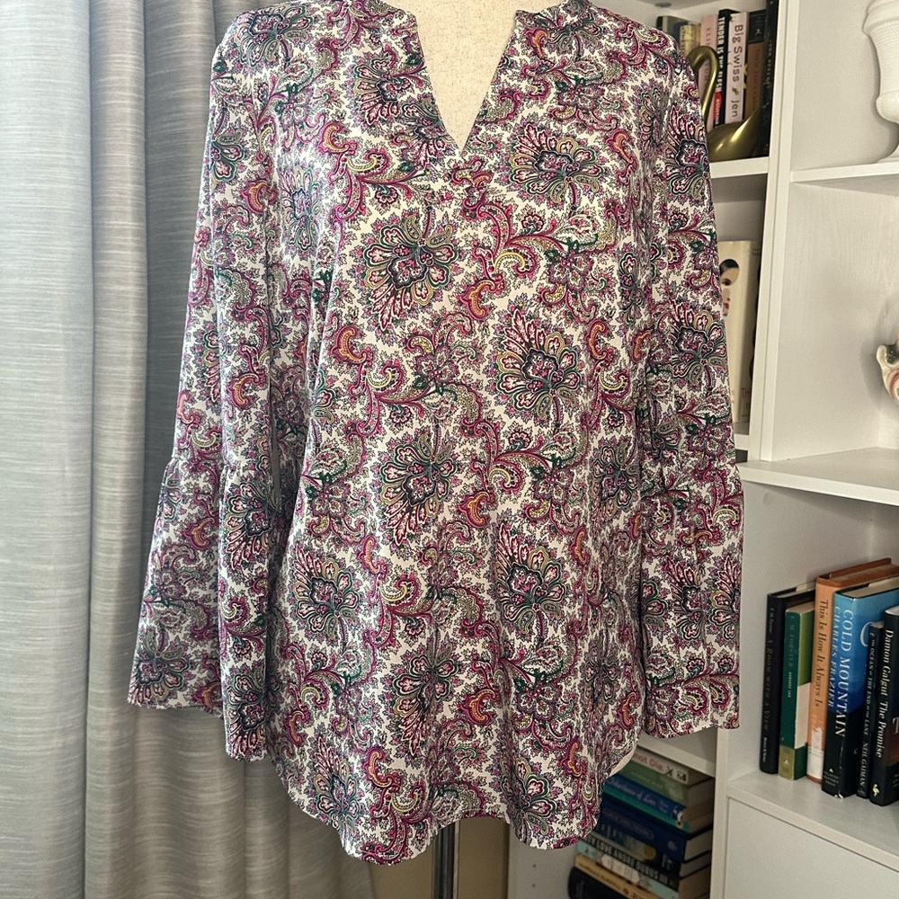 J. Crew Multicolor Paisley Blouse